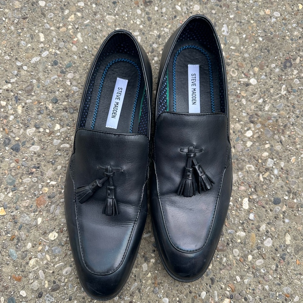 Steve Madden Blue Loafers with Tassels